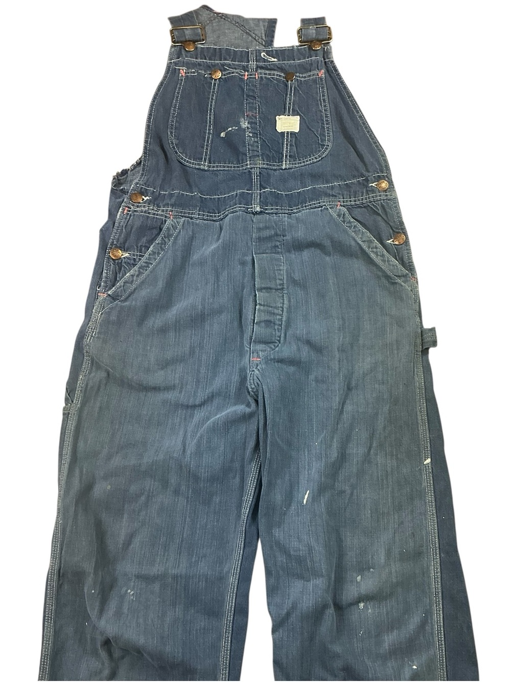 Vintage 70s Big Mac J.C. Penney square back bib overalls 31 x 30 USA - Picture 7 of 7